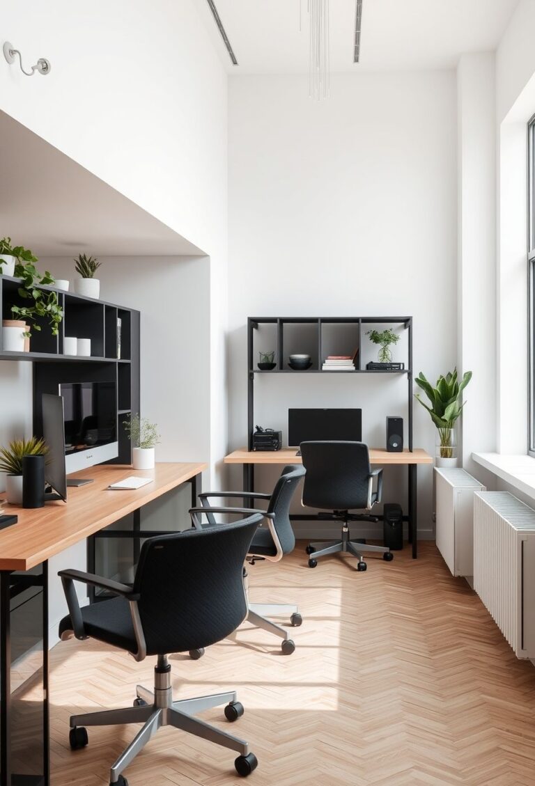 24 Minimalistische Arbeitsplatzeinrichtung