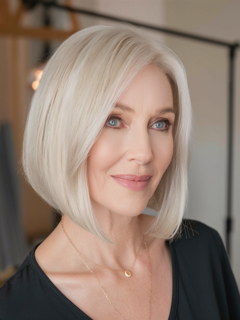 25 stylische Bob-Frisuren für Frauen über 60: Grau, Brünett, Lockig & Feines Haar