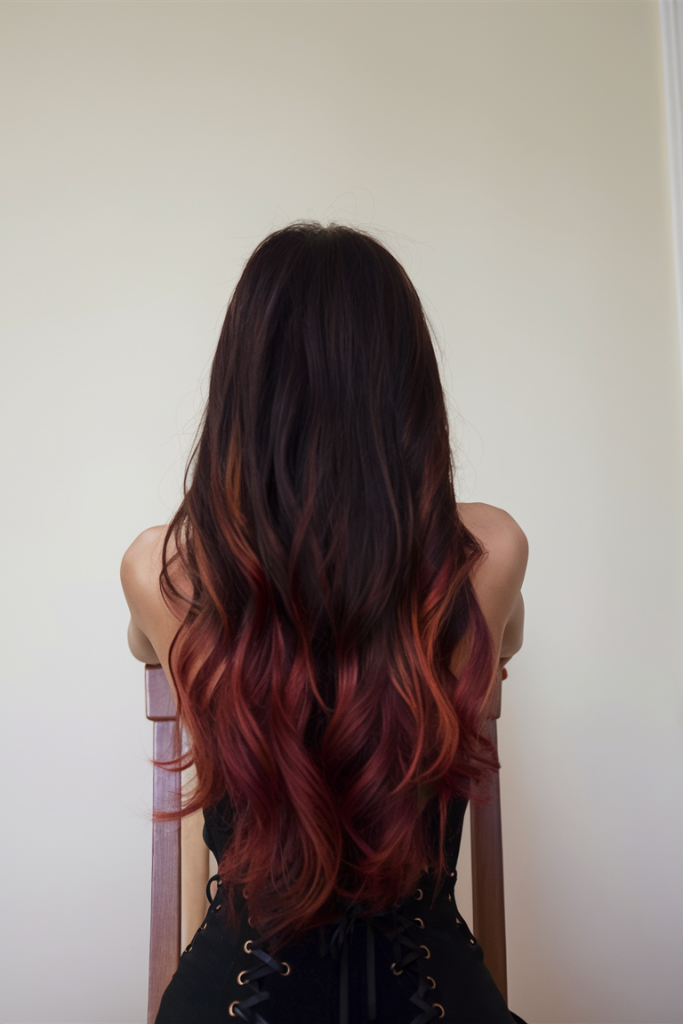24 atemberaubende Dunkel-Auburn Fire Ombre Haarfarben-Ideen für 2025: Trends & Tipps