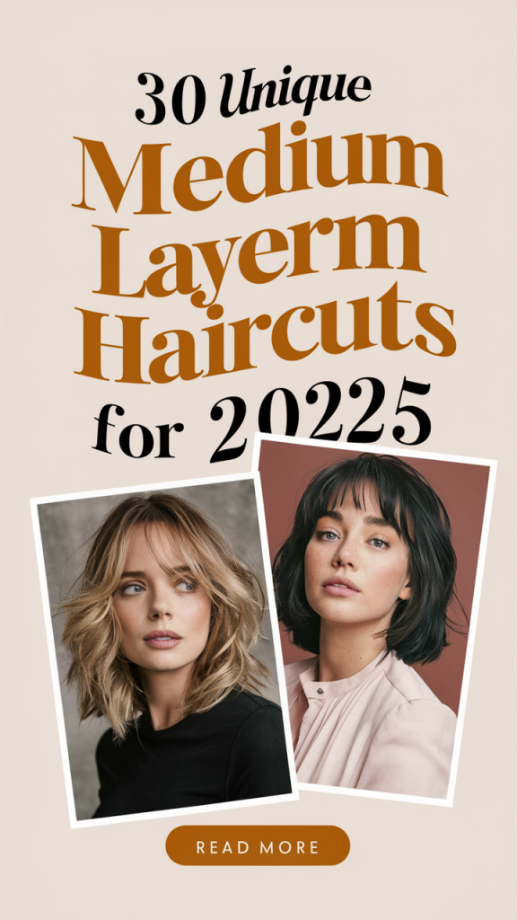 30 Trendige Mittelstufe Haarschnitte 2025: Styles für dickes, welliges & feines Haar