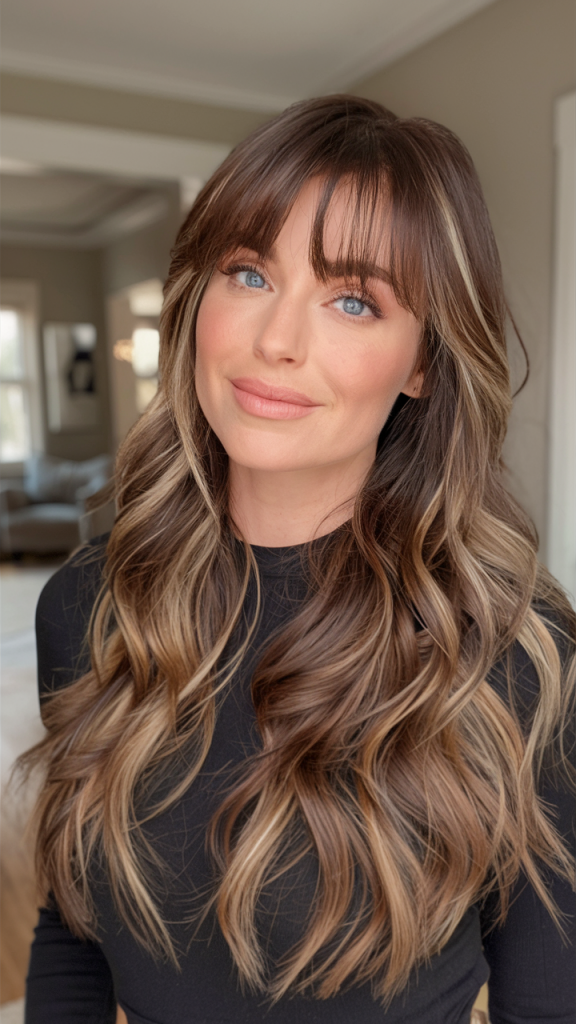 31 Frühlingsfrisuren für langes Haar 2025: Mit Pony, Stufen, welligen & glatten Styles