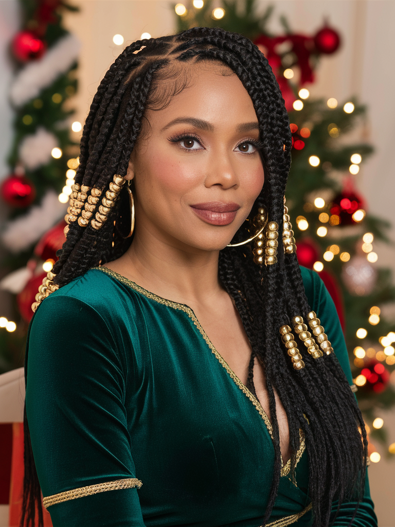 30 Weihnachtsfrisuren für Schwarze Frauen: Lockig, Kantig, Mittel & Kurz