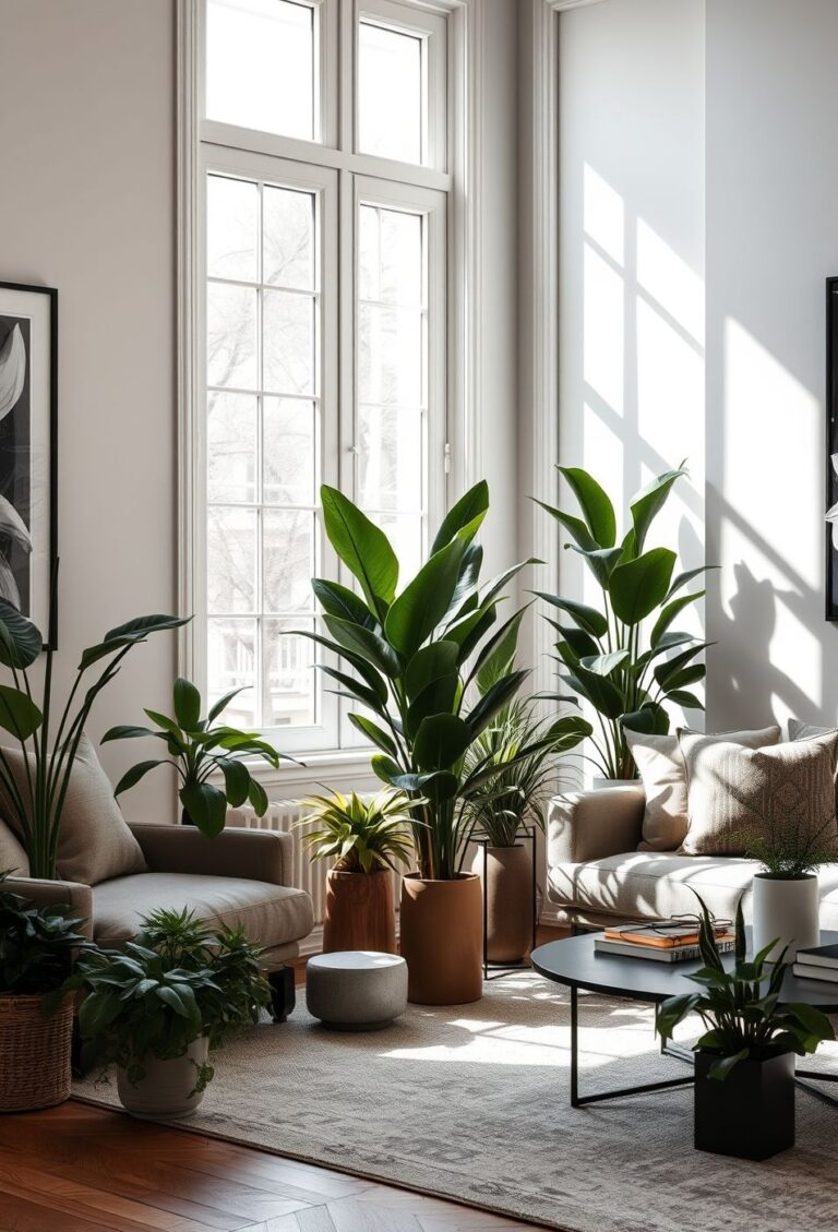 29 Wohnzimmer Pflanzenarrangements