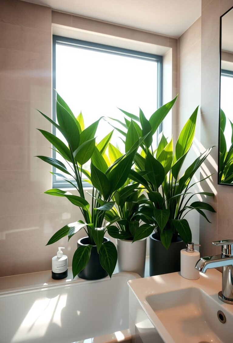 33 Badezimmer Pflanzenarrangements