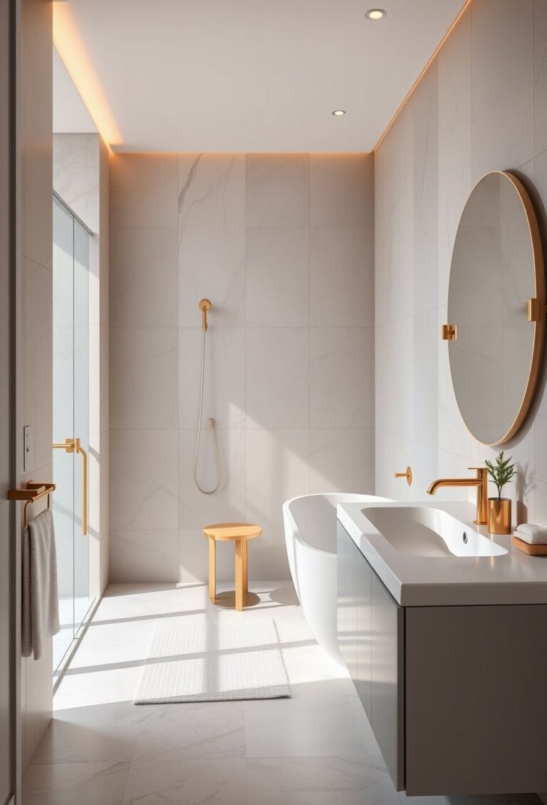 26 Goldene Badezimmer Akzente