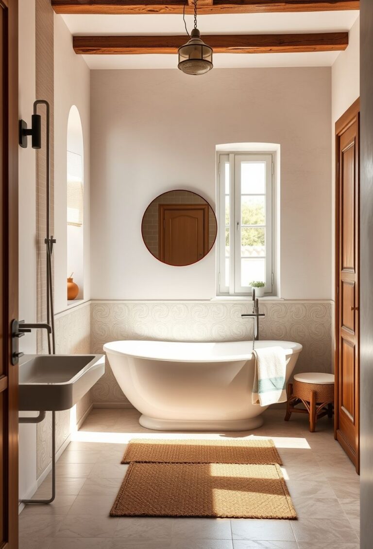 27 Mediterranes Badezimmer Design